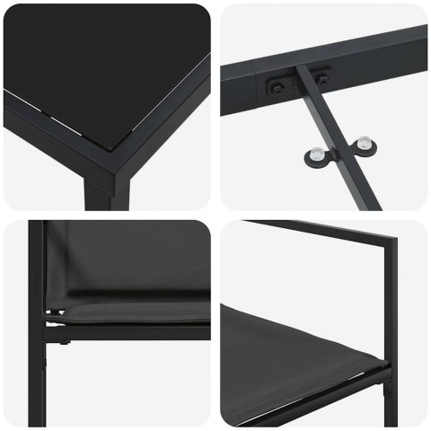 Zestaw do jadalni w ogrodzie 5 pcs Czarny 140 x 70 x 73 cm Lumarko!
