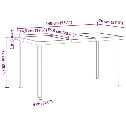 Zestaw do jadalni w ogrodzie 5 pcs Czarny 140 x 70 x 73 cm Lumarko!