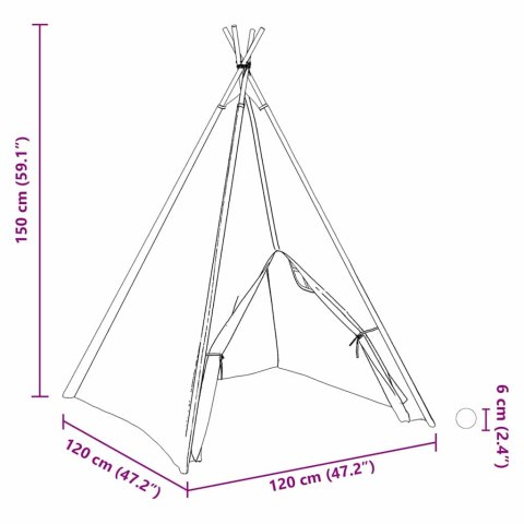 Namiot Teepee Biały 120 x 120 x 150 cm Lumarko!