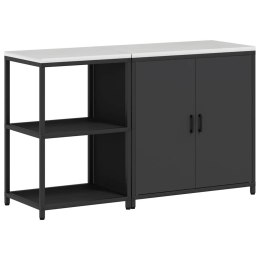 Zestaw do przechowywania w kuchni 2 pcs Czarny 150 x 50 x 92 cm Lumarko!