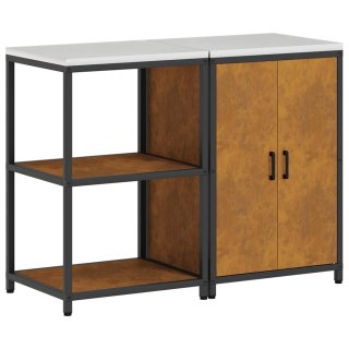 Zestaw do przechowywania w kuchni 2 pcs Rdzawy 120 x 50 x 92 cm Lumarko!