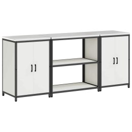 Zestaw do przechowywania w kuchni 3 pcs Biały 210 x 50 x 92 cm Lumarko!