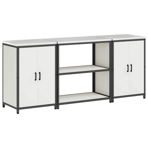 Zestaw do przechowywania w kuchni 3 pcs Biały 210 x 50 x 92 cm Lumarko!