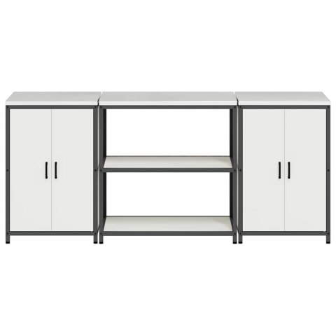 Zestaw do przechowywania w kuchni 3 pcs Biały 210 x 50 x 92 cm Lumarko!