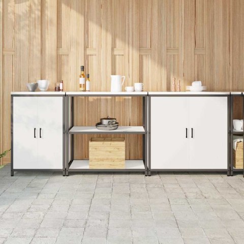 Zestaw do przechowywania w kuchni 3 pcs Biały 240 x 50 x 92 cm Lumarko!