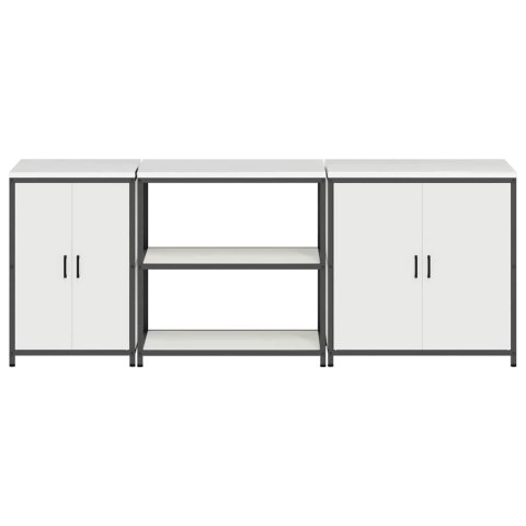 Zestaw do przechowywania w kuchni 3 pcs Biały 240 x 50 x 92 cm Lumarko!