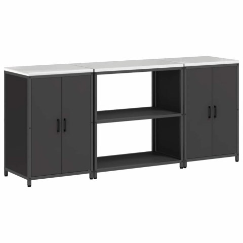Zestaw do przechowywania w kuchni 3 pcs Czarny 210 x 50 x 92 cm Lumarko!