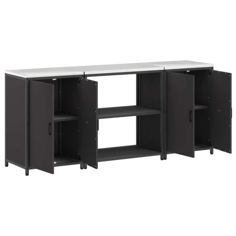 Zestaw do przechowywania w kuchni 3 pcs Czarny 210 x 50 x 92 cm Lumarko!