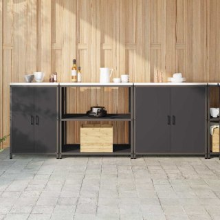 Zestaw do przechowywania w kuchni 3 pcs Czarny 240 x 50 x 92 cm Lumarko!