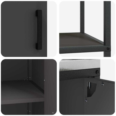 Zestaw do przechowywania w kuchni 3 pcs Czarny 240 x 50 x 92 cm Lumarko!