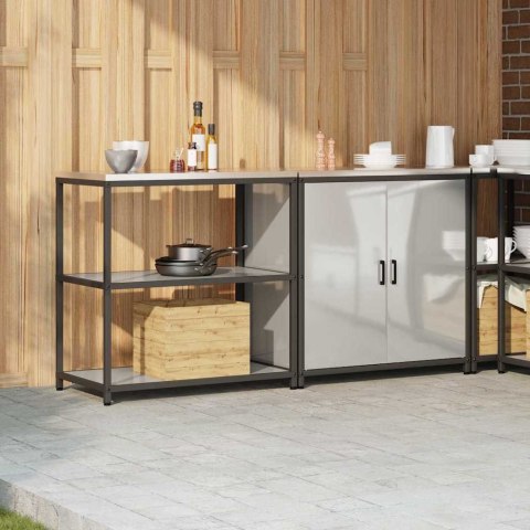 Zestaw do przechowywania w kuchni z półką 2 pcs Srebrny Lumarko!