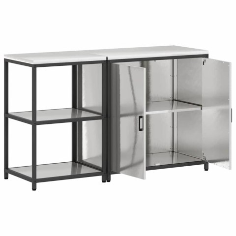 VidaXL Zestaw do przechowywania w kuchni HATTEM 2 pcs srebrny