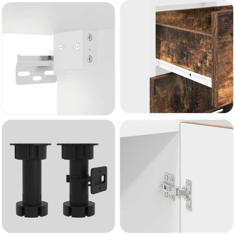 Zestaw szafek kuchennych 4-częściowy Wędzony dąb MDF Lumarko!