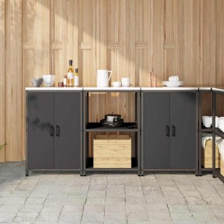 Zestaw do przechowywania w kuchni 3 pcs Czarny 180 x 50 x 92 cm Lumarko!