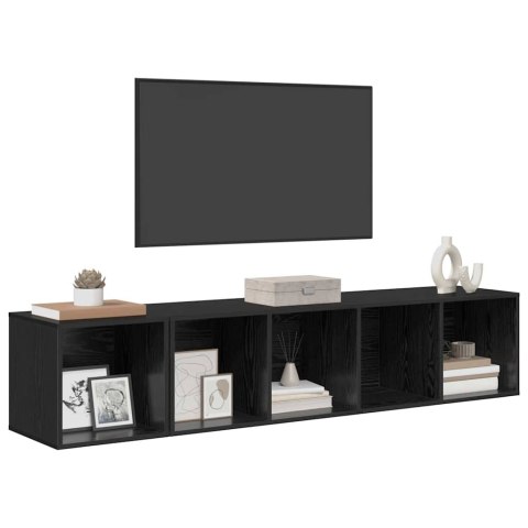 Zestaw szafek RTV 2 pcs Czarny dąb 37 x 37 x 142.5 cm Lumarko!