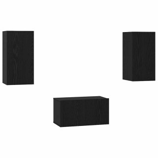Zestaw szafek RTV 3 pcs Czarny dąb 60 x 30 x 30.5 cm Lumarko!