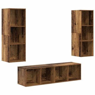 Zestaw szafek RTV 3 pcs Stare drewno 37 x 37 x 142.5 cm Lumarko!