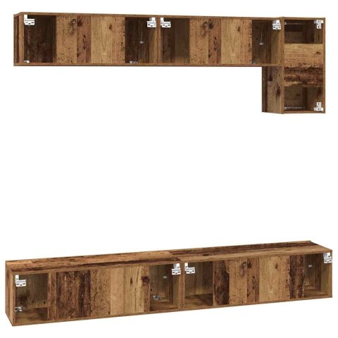 Zestaw szafek RTV 5 pcs Stare drewno 100 x 30 x 30 cm Lumarko!