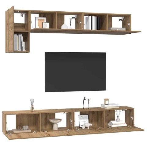 Zestaw szafek RTV 5 pcs dąb artisan 100 x 30 x 30 cm Lumarko!