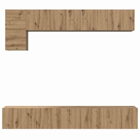 Zestaw szafek RTV 5 pcs dąb artisan 100 x 30 x 30 cm Lumarko!