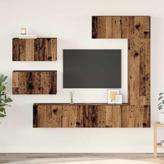 Zestaw szafek RTV 6 pcs Stare drewno 30.5 x 30 x 90 cm Lumarko!