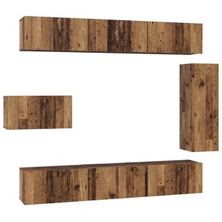 Zestaw szafek RTV 8 pcs Stare drewno 30.5 x 30 x 90 cm Lumarko!
