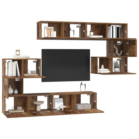 Zestaw szafek RTV 8 pcs Stare drewno 80 x 30 x 30 cm Lumarko!