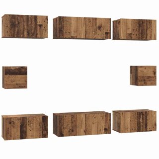 Zestaw szafek RTV 8 pcs Stare drewno Średni 30,5 x 30 x 30 cm Lumarko!
