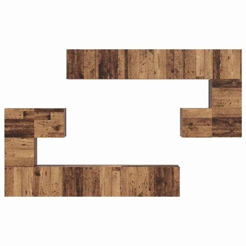Zestaw szafek RTV 10 pcs Stare drewno 180 x 30 x 90.5 cm Lumarko!