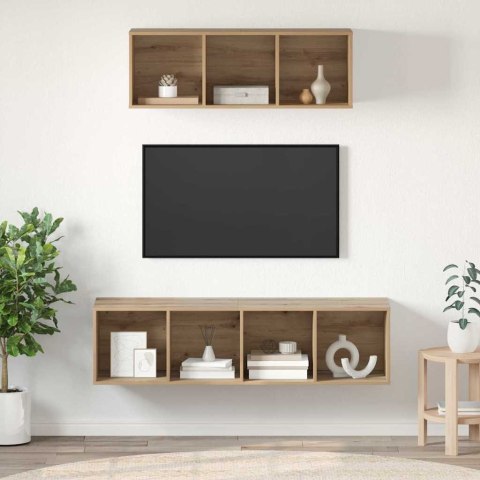Zestaw szafek RTV 2 pcs dąb artisan 37 x 37 x 142.5 cm Lumarko!