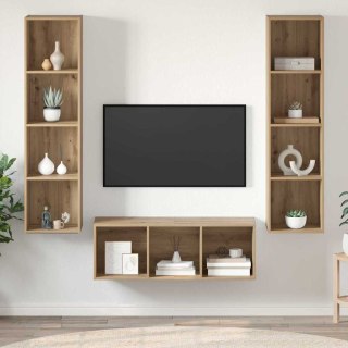 Zestaw szafek RTV 3 pcs dąb artisan 37 x 37 x 142.5 cm Lumarko!