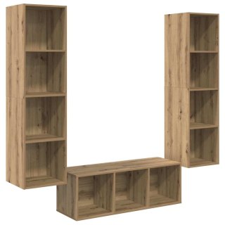 Zestaw szafek RTV 3 pcs dąb artisan 37 x 37 x 142.5 cm Lumarko!