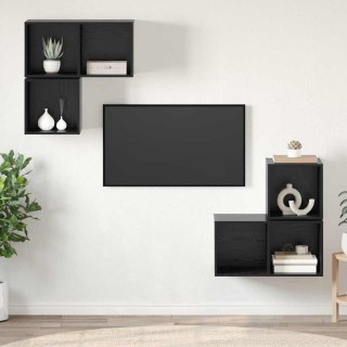 Zestaw szafek RTV 4 pcs Czarny dąb 37 x 37 x 72 cm Lumarko!