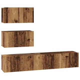 Zestaw szafek RTV 4 pcs Stare drewno 80 x 30 x 30 cm Lumarko!