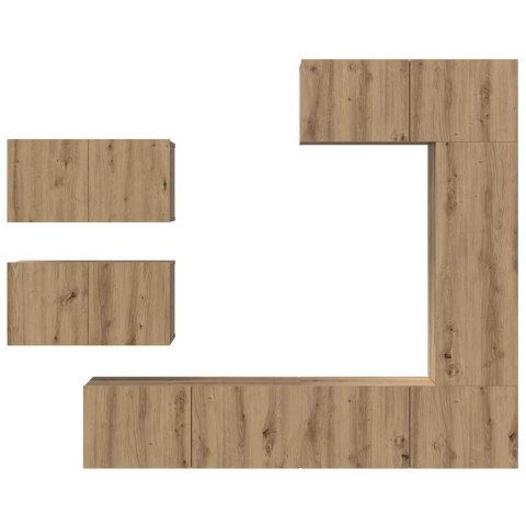 Zestaw szafek RTV 6 pcs dąb artisan 30.5 x 30 x 90 cm Lumarko!