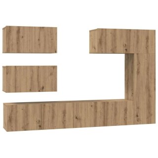Zestaw szafek RTV 6 pcs dąb artisan 30.5 x 30 x 90 cm Lumarko!