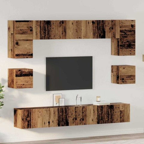Zestaw szafek RTV 8 pcs Stare drewno 100 x 30 x 30 cm Lumarko!