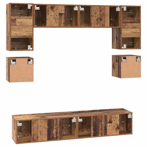 Zestaw szafek RTV 8 pcs Stare drewno 80 x 30 x 30 cm Lumarko!