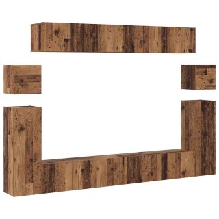 Zestaw szafek RTV 8 pcs Stare drewno Średni 30,5 x 30 x 30 cm Lumarko!