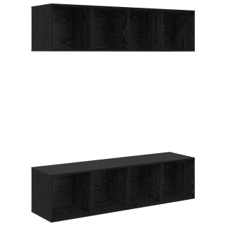 Zestaw szafek RTV 2 pcs Czarny dąb 37 x 37 x 142.5 cm Lumarko!