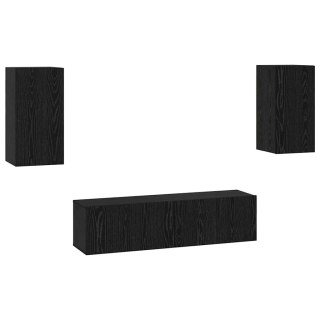 Zestaw szafek RTV 4 pcs Czarny dąb Średni 30.5 x 30 x 60 cm Lumarko!