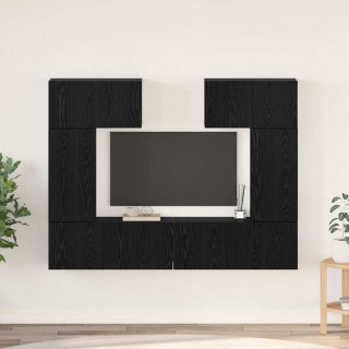 Zestaw szafek RTV 6 pcs Czarny dąb 80 x 30 x 30 cm Lumarko!