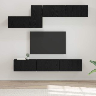 Zestaw szafek RTV 7 pcs Czarny dąb 60 x 30 x 30 cm Lumarko!