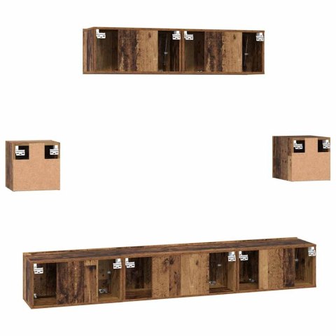 Zestaw szafek RTV 7 pcs Stare drewno 80 x 30 x 30 cm Lumarko!