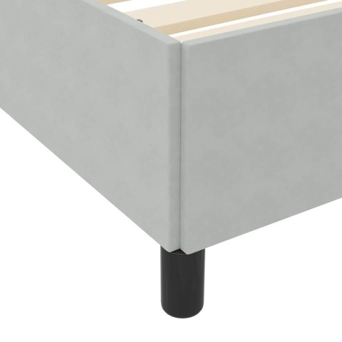 VidaXL Ramka łóżka z materacem Jasnoszary 100 x 200 cm tkanina