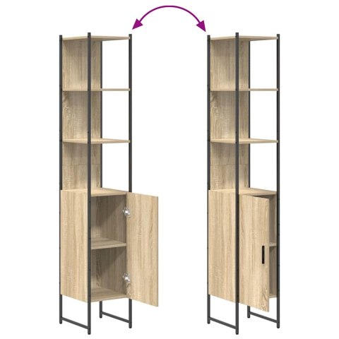 Zestaw mebli łazienkowych 3 pcs dąb sonoma 33 x 33 x 185.5 cm Lumarko!