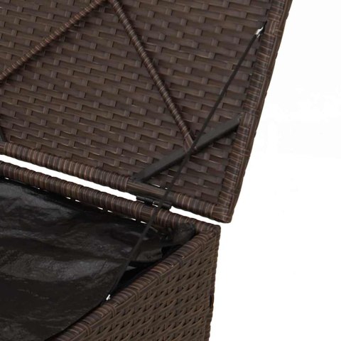 Skrzynka do przechowywania na zewnątrz Brązowa i Kremowa Rattan Lumarko!