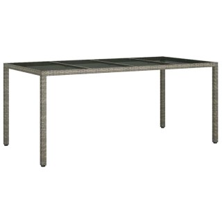 VidaXL Stół Ogrodowy Szary 190 x 90 x 75 cm polirattan