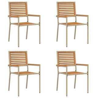 Zestaw krzeseł ogrodowych 4 pcs Brązowy, beżowy Lumarko!