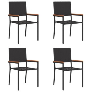 Zestaw krzeseł ogrodowych 4 pcs Czarny, Brązowy Lumarko!